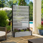 BEST SALE-6ft Hx3.8ftWx1ftL (1 Screen w/Planter) Freestanding Patio Privacy Screen w/Planter Box, Privacy Planters for Patio-Hot