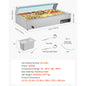 Food Warmer Electric Stainless Steel Steam Food Warmer Countertop Buffet Bain Marie with Soup for Catering
