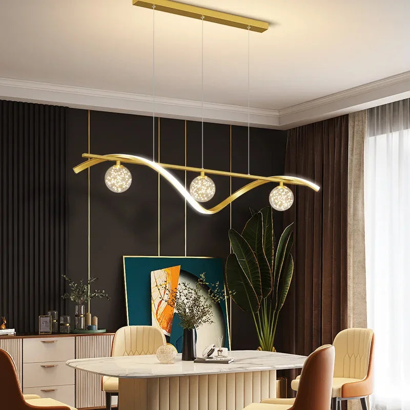 2025 New Creative Sky Star Chandelier Living Room Dining Room Glass Ball Kitchen Light Home Decoration Light