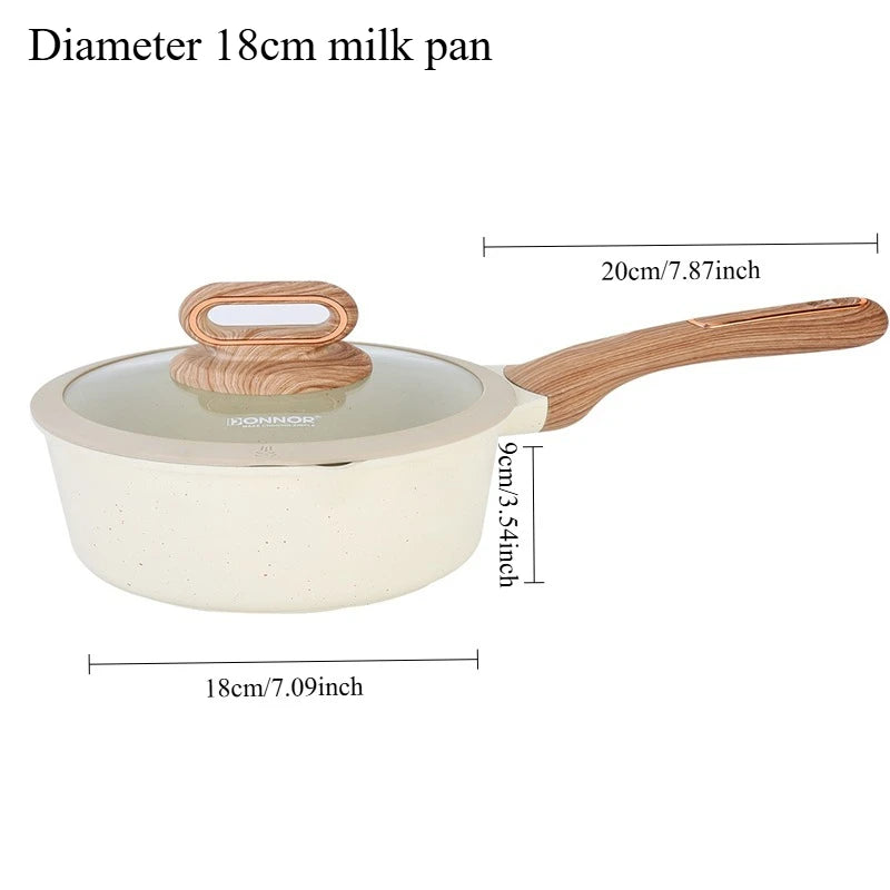 Ceramic Cookware Sets Pots and Pans Set Nonstick  Induction Cookware Kitchen Cooking Set with Frying Pans Set