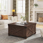 Lift Top Coffee Table with Storage, 35.7" W Square Coffee Tables for Living Room, Small Coffee Table with Large Hidden S