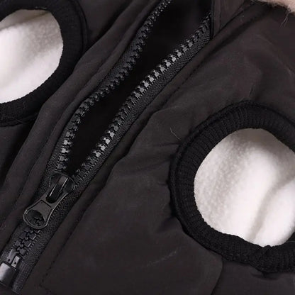 Winter Pet Dog Jacket With Harness Warm Dog Clothes Waterproof Hooded Coat for Small Medium Dogs