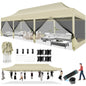 10x30FT Canopy Tent with 8 Sidewalls,Heavy Duty Pop up Canopy Party Tent with Mosquito Netting,Easy up Screen Canopy for Parties