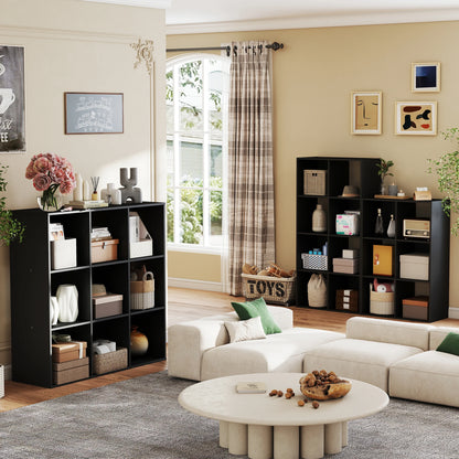 Cube Storage Organizer Wooden Shelf Bookcase Open Bookshelf for Living Room and Home Office Display Storage Bookcase