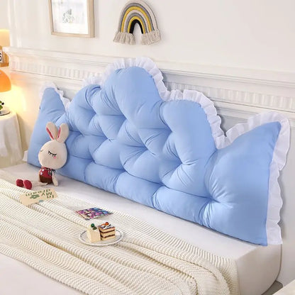 Lace Headboard Soft Cushion Nordic Style Pillow, No Need To Disassemble and Wash Waist Protection Against Tatami Soft Bag