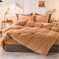 Winter warm milk velvet duvet cover 220x240 bedding set couple luxury double bed quilt cover twin full queen king size