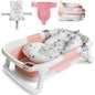 Eco-friendly Baby Bath with Temperature Indicator,Foldable Baby Bathtub for Newborn Baby