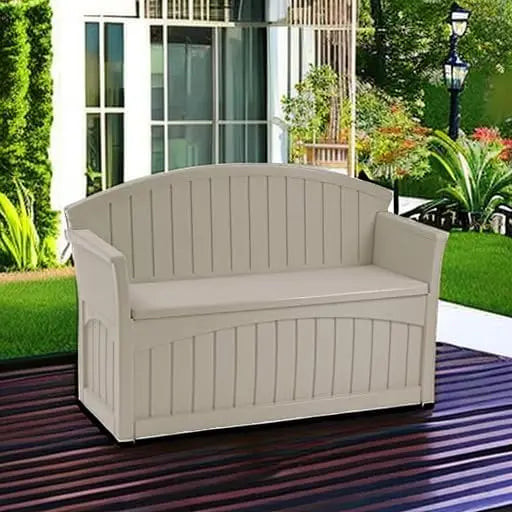 50 Gallon Patio Bench with Storage - Decorative Resin Outdoor Patio Bench for Deck, Patio, Garden, Backyard -Hot selling quality