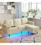 RPD4-LED Couches for Living Room.Modular Sectional Sofa Set Storage Ottomans.Oversized U Shapped