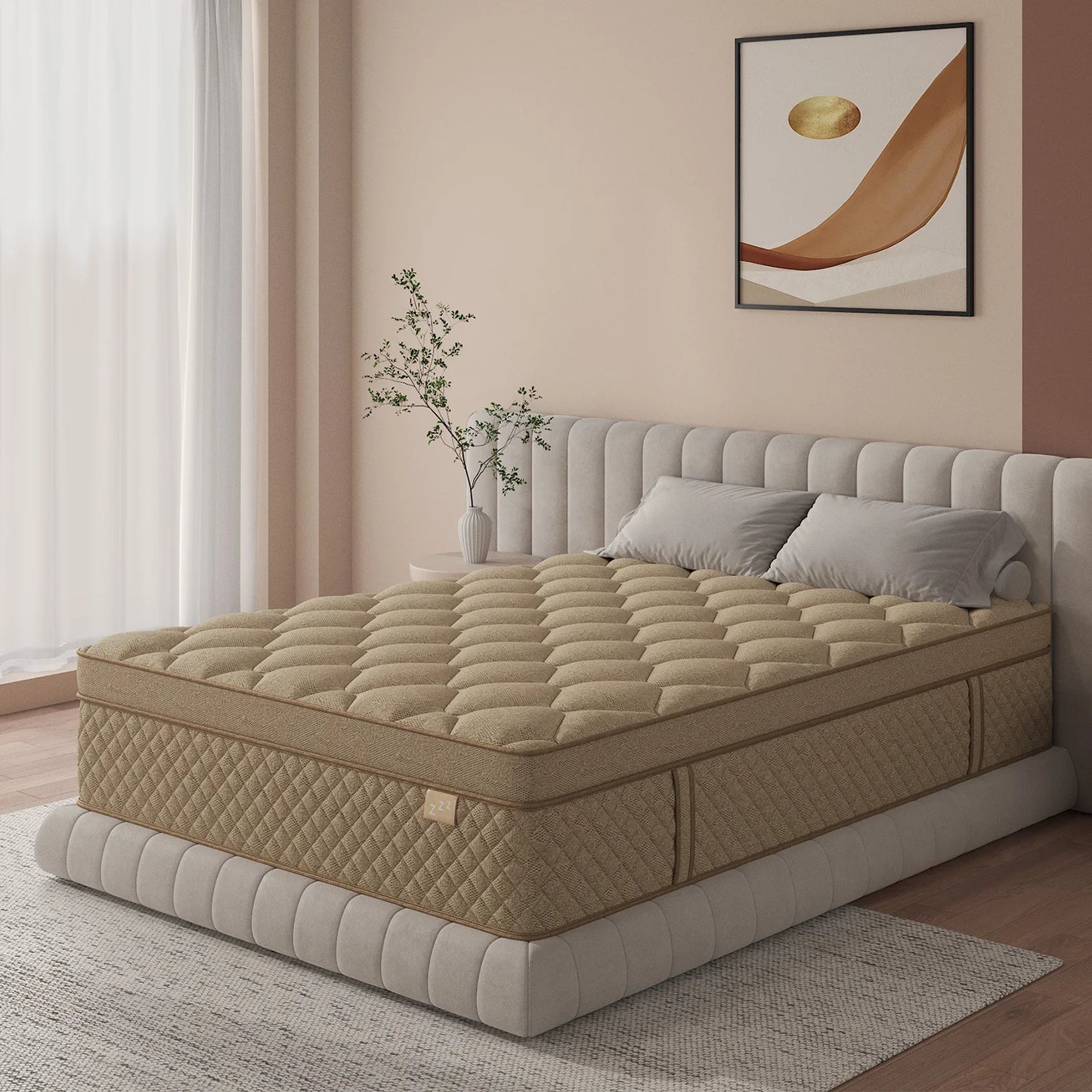 12"14" Gel Memory Foam Hybrid Pocket Spring Mattress Twin Full Queen King Bed Mattress In A Box, Medium Firm Motion Isolation