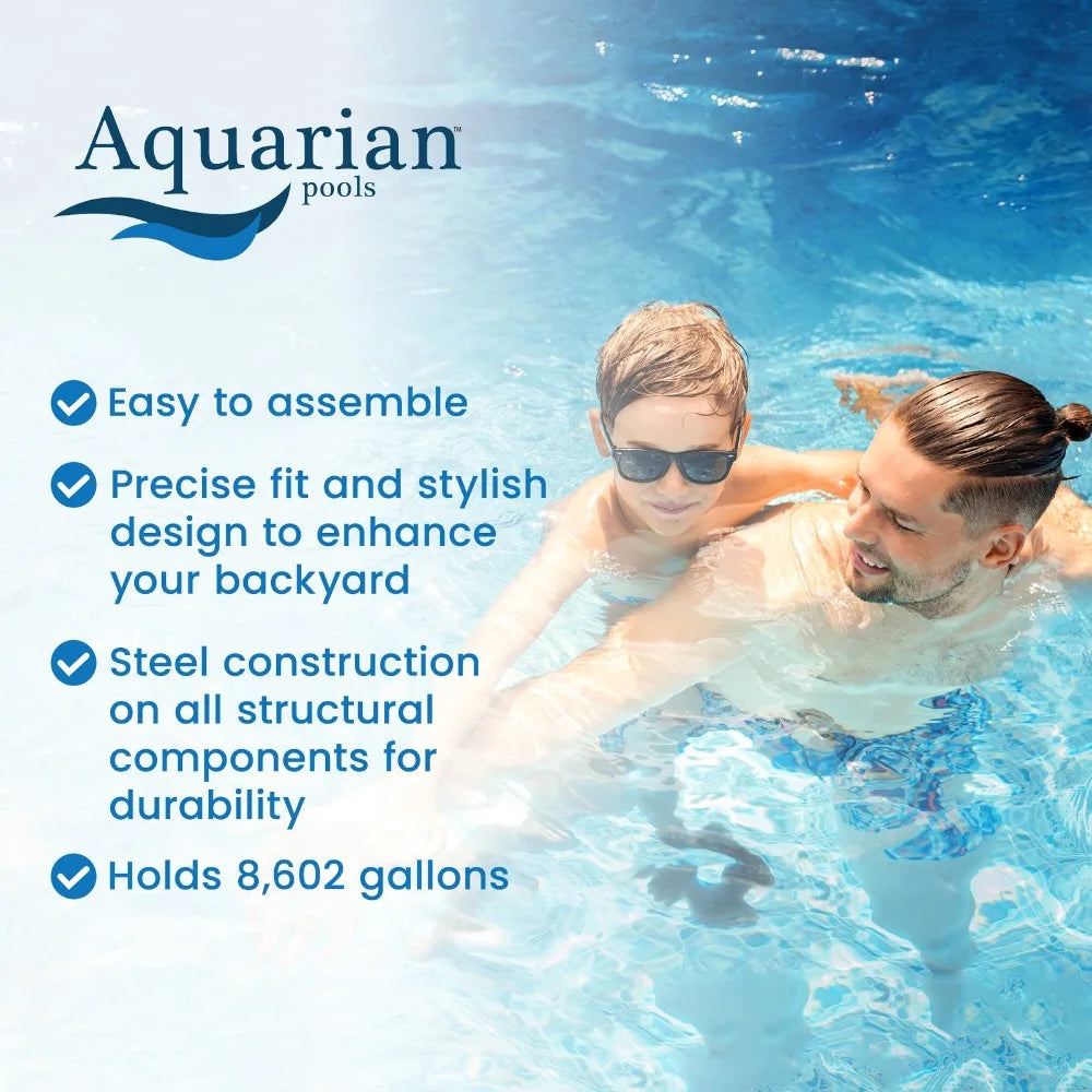 Patio Swings-Phoenix 18x52 Round Steel Frame Above Ground Swimming Pool Without Liner-Best Promotion