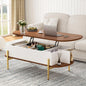 48" Oval Lift Top Coffee Table with Storage, Metal Legs &  Hidden Compartment