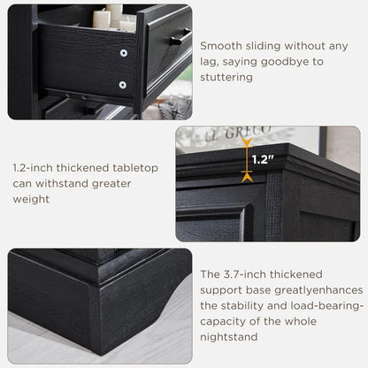 5 Drawer 46" Tall Wood Farmhouse Dresser Chests