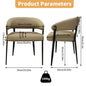 Set of 2 Luxury Kitchen Dining Chairs Microfiber Leather Dining Room Chairs Upholstered Seat for Restaurant Hotel Office