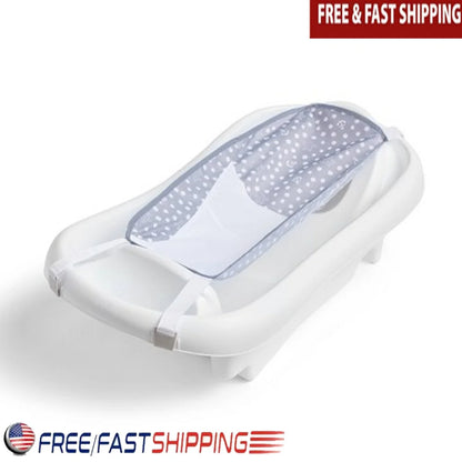 Newborn to Toddler Bath Tub with Sling Ergonomic Design Infant Support Mesh Sling Anti-Slip Pads Easy Clean