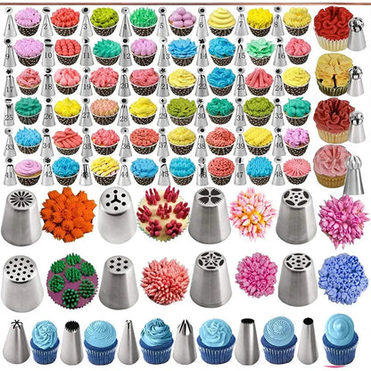 359pcs Cake Decorating Baking Supplies Set, with 66 Tip Baking Set, Piping Bags and Beginner Set, Baking Tools, Cupcake Decorati