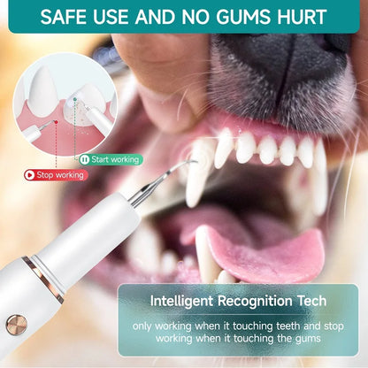 Electric Pet Ultrasonic Dental Cleaner Dogs Special Removing Dental Plaque Remover Dogs Teeth Cleaning Stones Pets Supplies