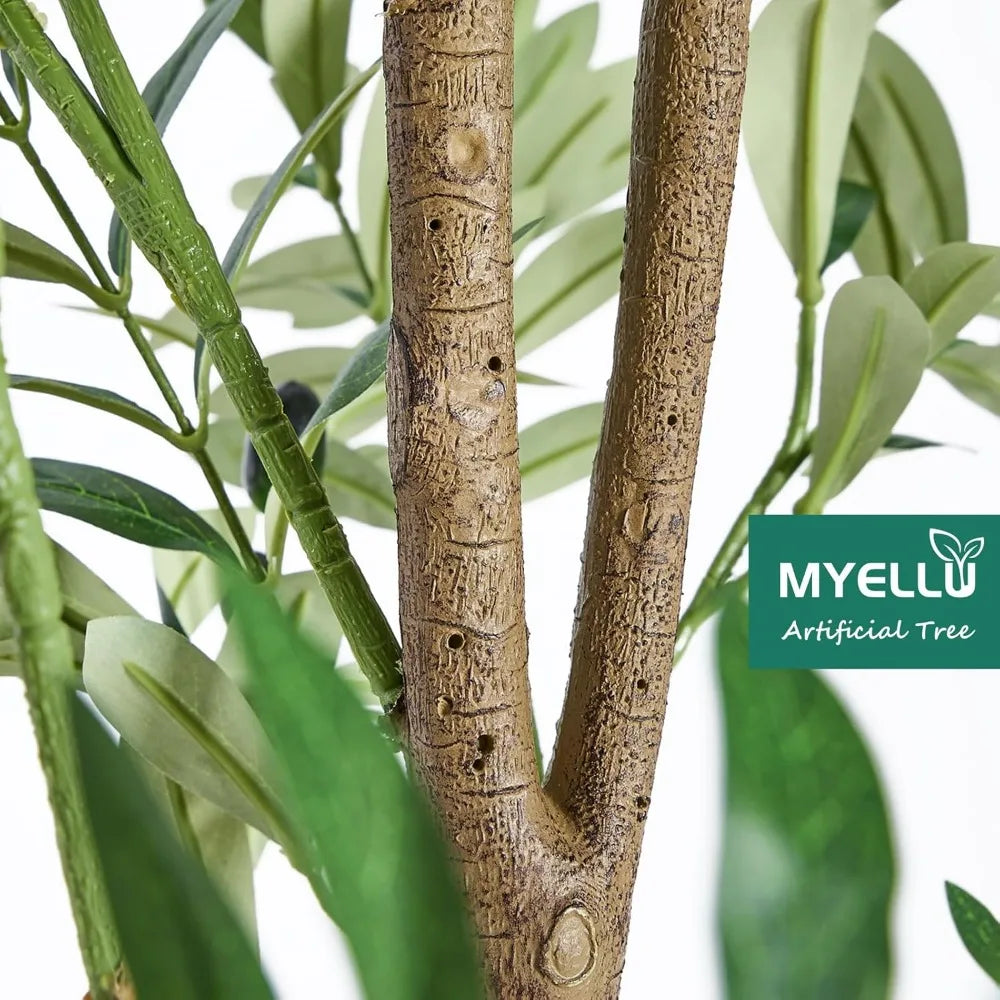 7FT Olive Tree Artificial Plant Decor - Tall Fake Tree for Home Decor Faux Plant Indoor 2000 Leaves