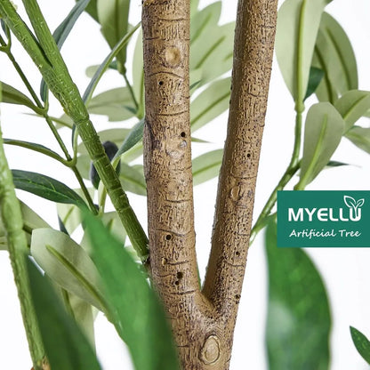 7FT Olive Tree Artificial Plant Decor - Tall Fake Tree for Home Decor Faux Plant Indoor 2000 Leaves