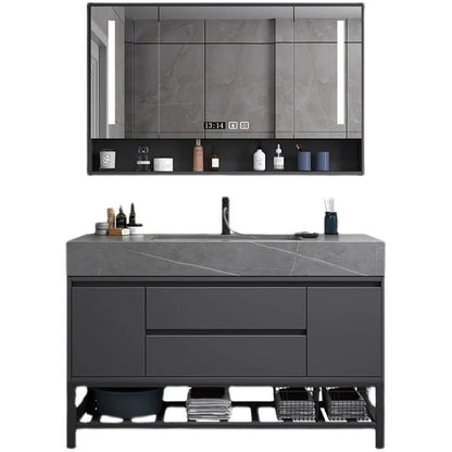 Washbasin Floor Bathroom Cabinets Vintage Drawer Light Toilet Bathroom Cabinets Intelligence Partition Mobiletto Bagno Furniture