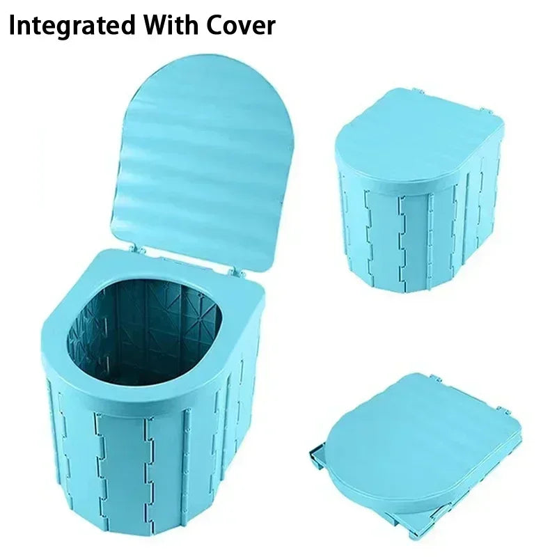 Outdoor Folding Toilet Portable Car Toilet Travel Self-driving Tour Camping Toilet Emergency Toilets for Adults Women Children