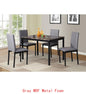5-Pc Metal Dinette Set with Laminated Faux Marble Top, Red Finish