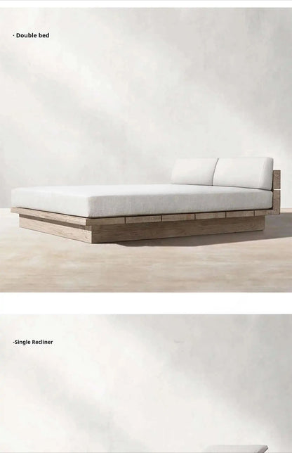 Japanese Style Waterproof and Sunscreen Garden Sofa, Minimalist Designer, Modern Garden Sofa, Artistic Outdoor Furniture, Divano
