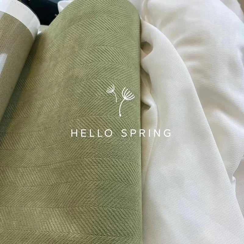 French Chenille Blackout Curtains for Living Room Bedroom Herringbone Pattern Modern Luxury Custom Size Window Drape