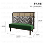 Table and Chair Combination French Retro Booth Sofa Chair Combination Western Restaurant Dining Table and Chair