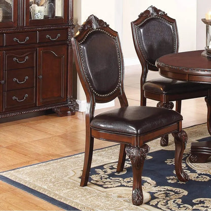 5pc Dining Set with 1 Classic Dining Table & 4x Side Chairs,Round Table, Chair