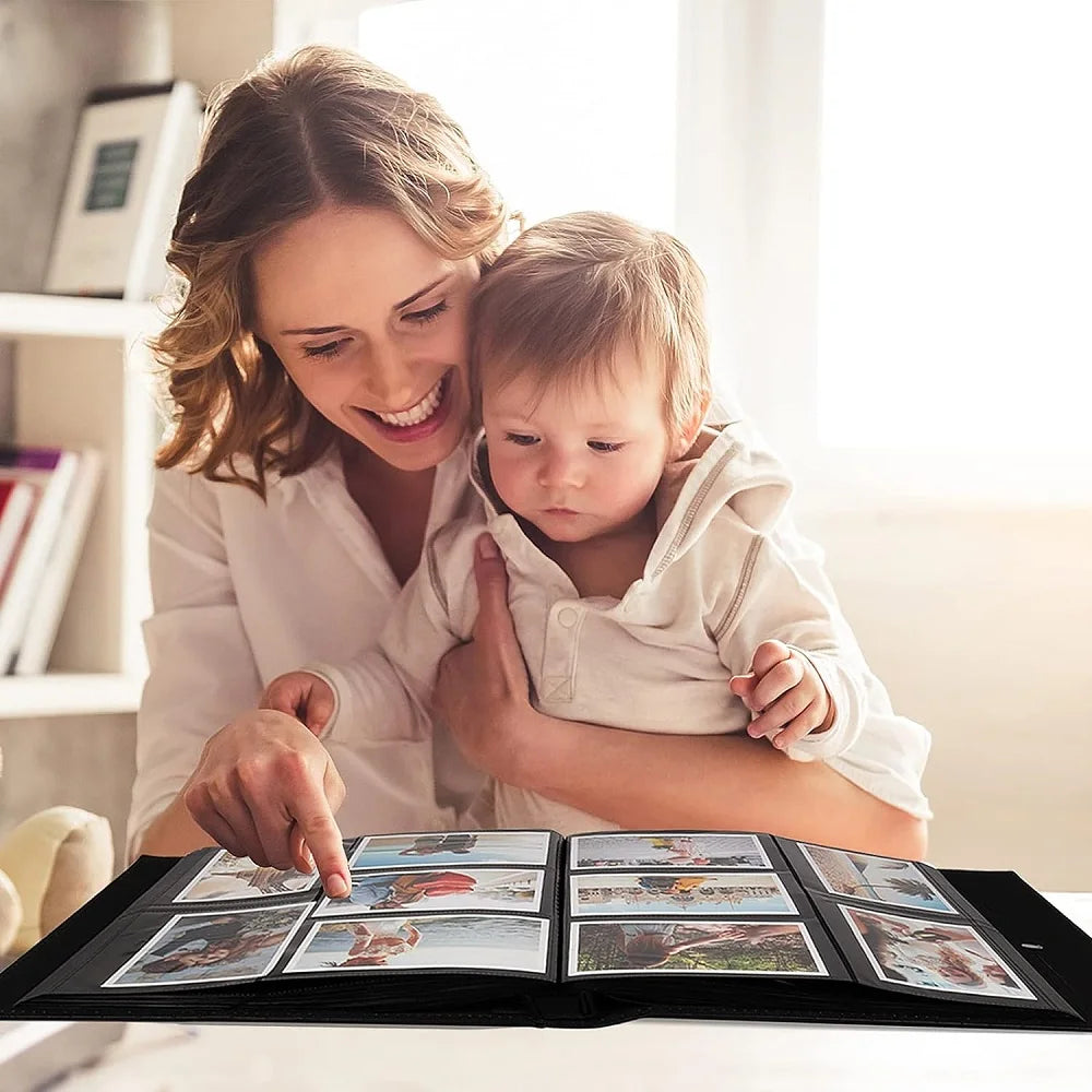 Photo Album 500 Pockets Photo, Extra Large Capacity Family Wedding Picture Albums Holds 4X6in Horizontal and Vertical Photos