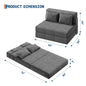 4-in-1 Folding Sofa Bed Convertible Sleeper Soft Corduroy Loveseat Couch With Pillow Space-Saving Fold Out Chair Bed For Room