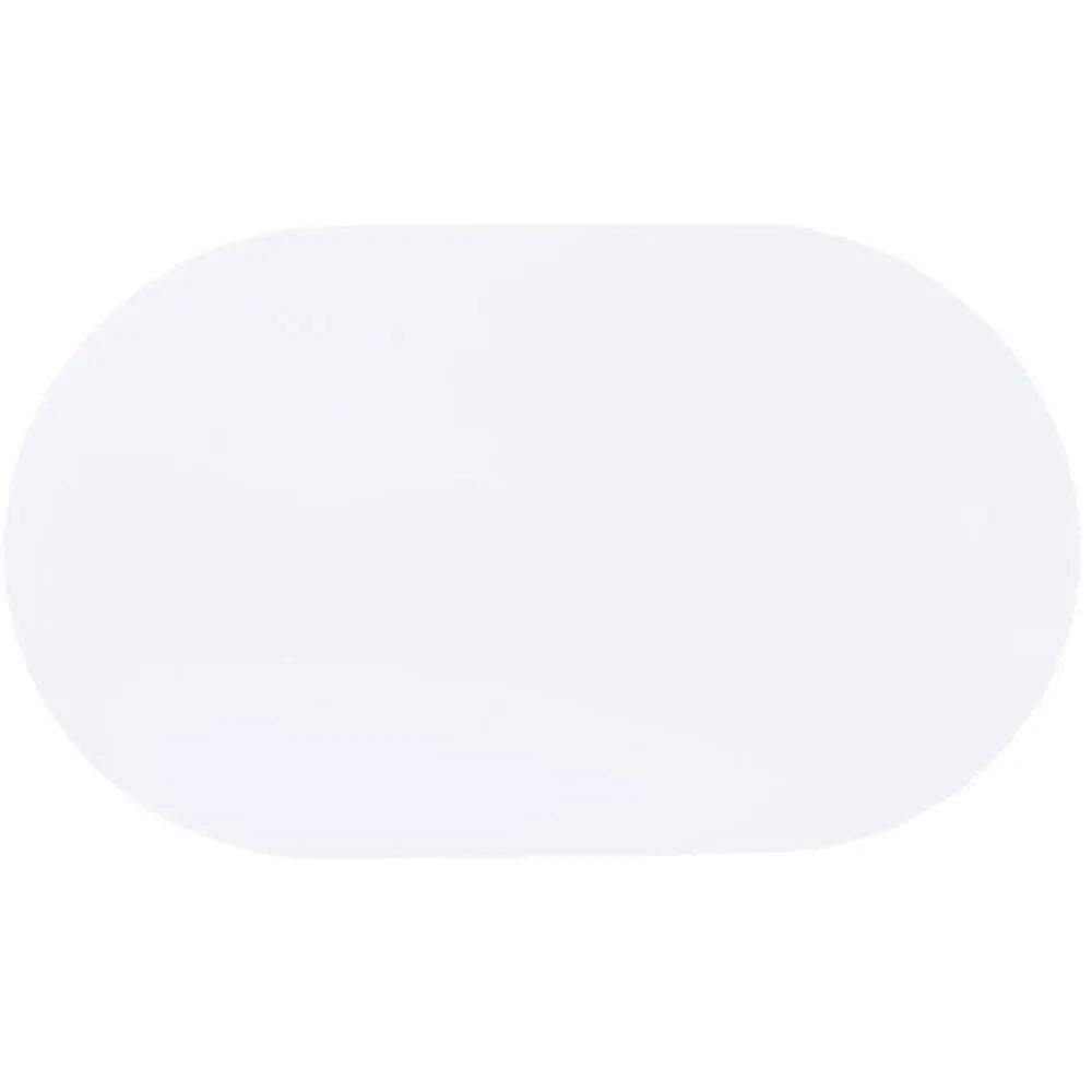 Modern Dining Table - 30" x 60", Chrome-Plated Metal Base, Oval Chrome Top in White Finish