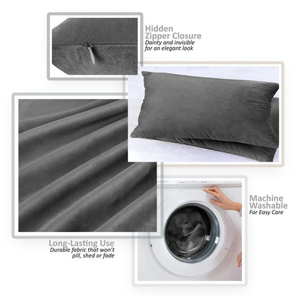 Plush Microfiber Square 26x26 Inch Throw Pillow with Inserts