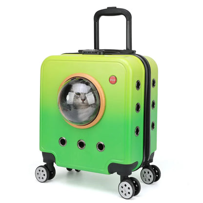 Pet Outdoor Portable Suitcase Cat Bag Dog Airline Approved Transport Carrier Space Bag Large Capacity Travel Trolley Case