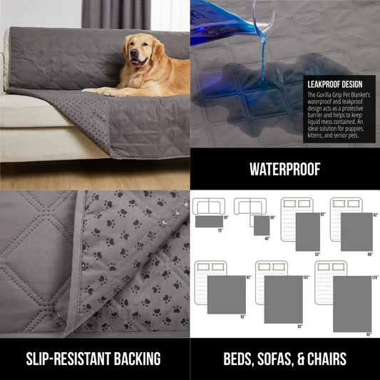 Waterproof Dog Blanket, Couch Cover for Dogs Washable, Protects Sofa, Furniture, Crate, Car, RV Essentials
