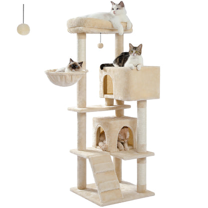 Cat Tree for Large Cats with Large Top Perch Cat Tower with Scratching Post