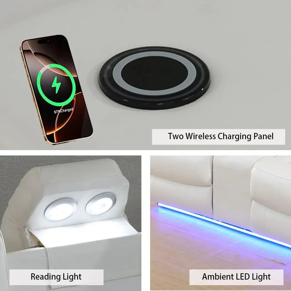 Hot salesLiving Room Furniture Reclining Sectional Sofa, Living Room Power Recliner Adjustable Sofa, Loveseat Chair with Storage