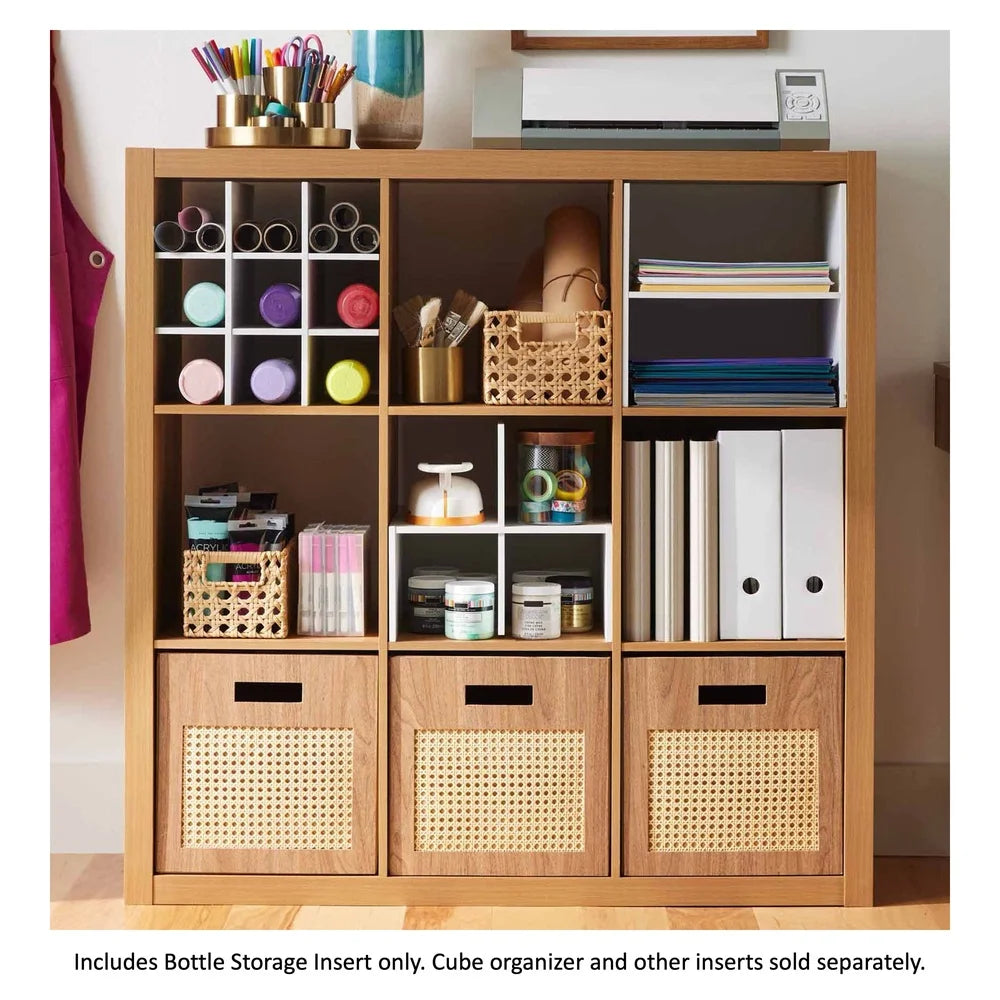 Cube Shelf Organizer Insert 9 Sections Storage Accessory Home Office Craft Room Kitchen Bottles Easy Assembly