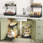 4 Pack Under Sink Pull Out Organizer,2 Tier, Adjustable Under Kitchen Sink  and bath kitchenOrganizer And Storage