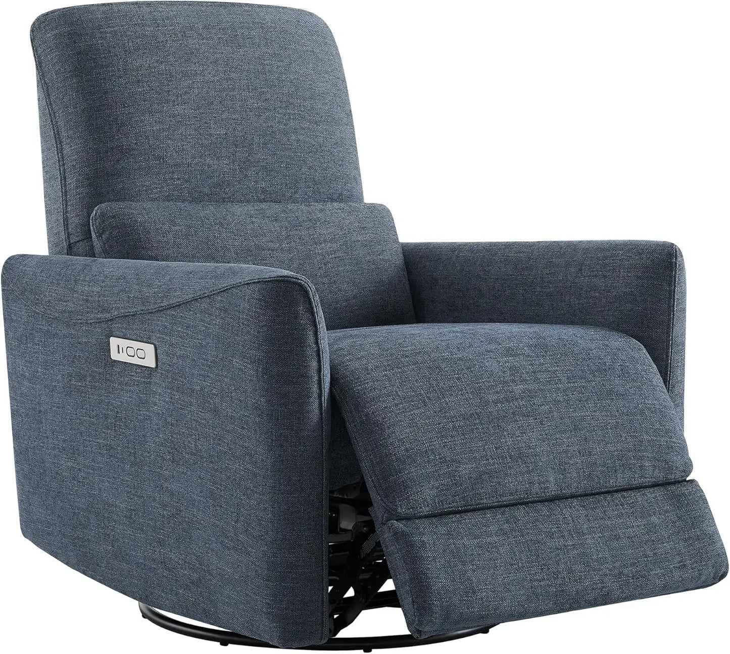 Power Recliner Chair Swivel Glider, FSC Certified Fabric Living Room Nursery Reclining Sofa Chair with Lumbar Support