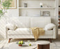 64.5" Loveseat Sofa, Chenille Loveseat Couch for Living Room, 23.2" Deep Seat Love Seat with Padded Arms