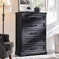 5 Drawer 46" Tall Wood Farmhouse Dresser Chests