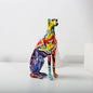 Modern Creative Painted Colorful Greyhound Doberman Decoration