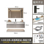Modern Floating Vanity Bathroom Slate Integrated Basin Wall Mounted Bathroom Storage Cabinet Single Set Bathroom Vanity Sink Set