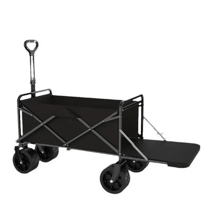 Foldable Multi-Function Beach Cart Heavy Duty Large Capacity Folding Cart Outdoor Trolley Portable Camper