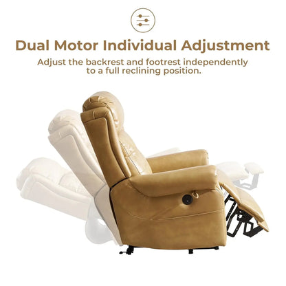 Oversized Electric Power Lift Recliner Chair with Massage And Heat Elderly Comfortable Living Room Furniture Customizable Lay