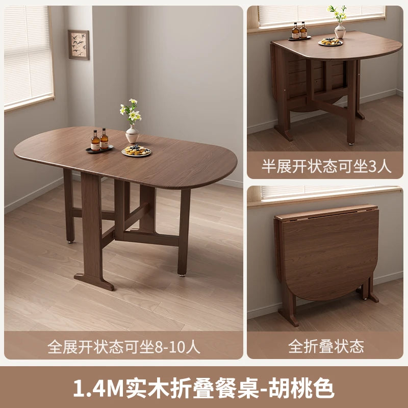 Dark Folding Dining Tables Slim Provincial Chic Modern Dining Tables Retro Mid Century Mesa Comedor Plegables Furniture For Home