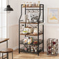 Kitchen Bakers Rack Microwave Oven Stand with 2 Large Wire Basket Industrial Coffee Bar Station