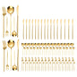 90Pcs Gold Flatware Set Stainless Steel Silverware Utensil Kitchen Tableware Forks Knives Spoons Cutlery for Home Restaurant